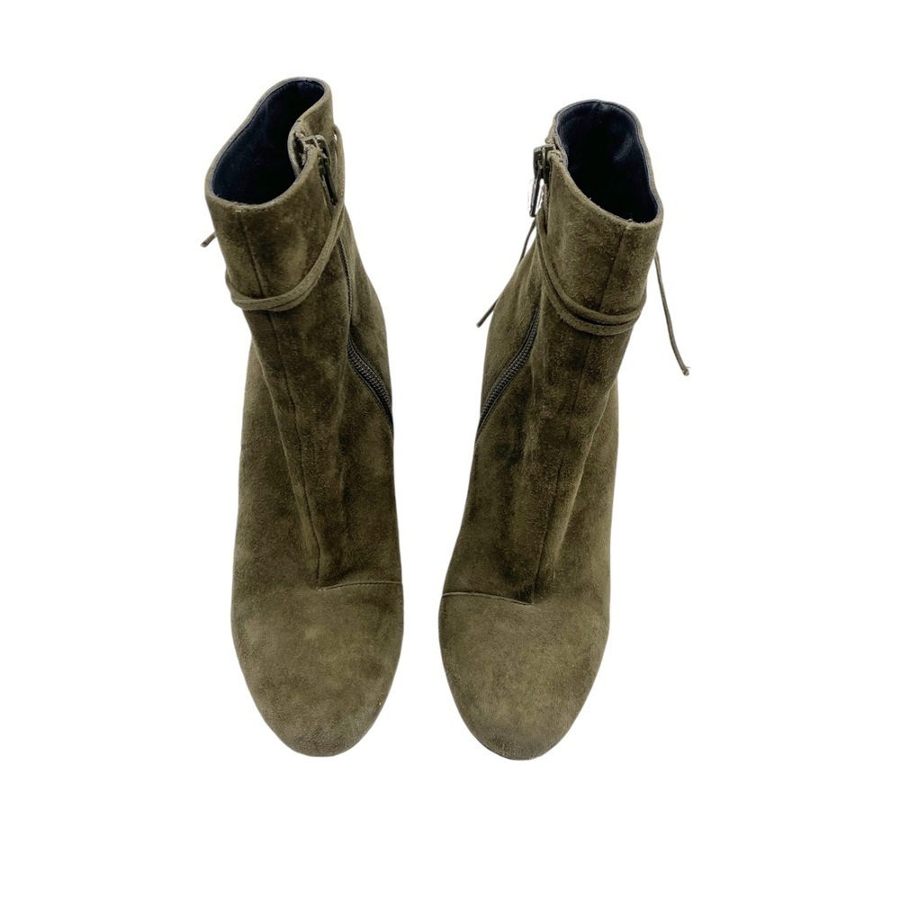 Vince Green Suede Tie Detail Ankle Boots Size 6 - Picture 2 of 6